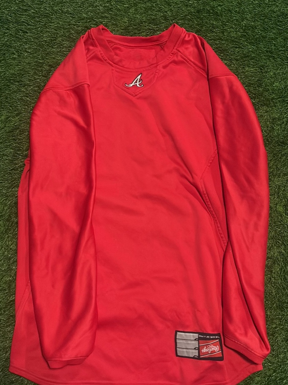 Rawlings Atlanta Braves Red Pullover with 'A' Logo Medium